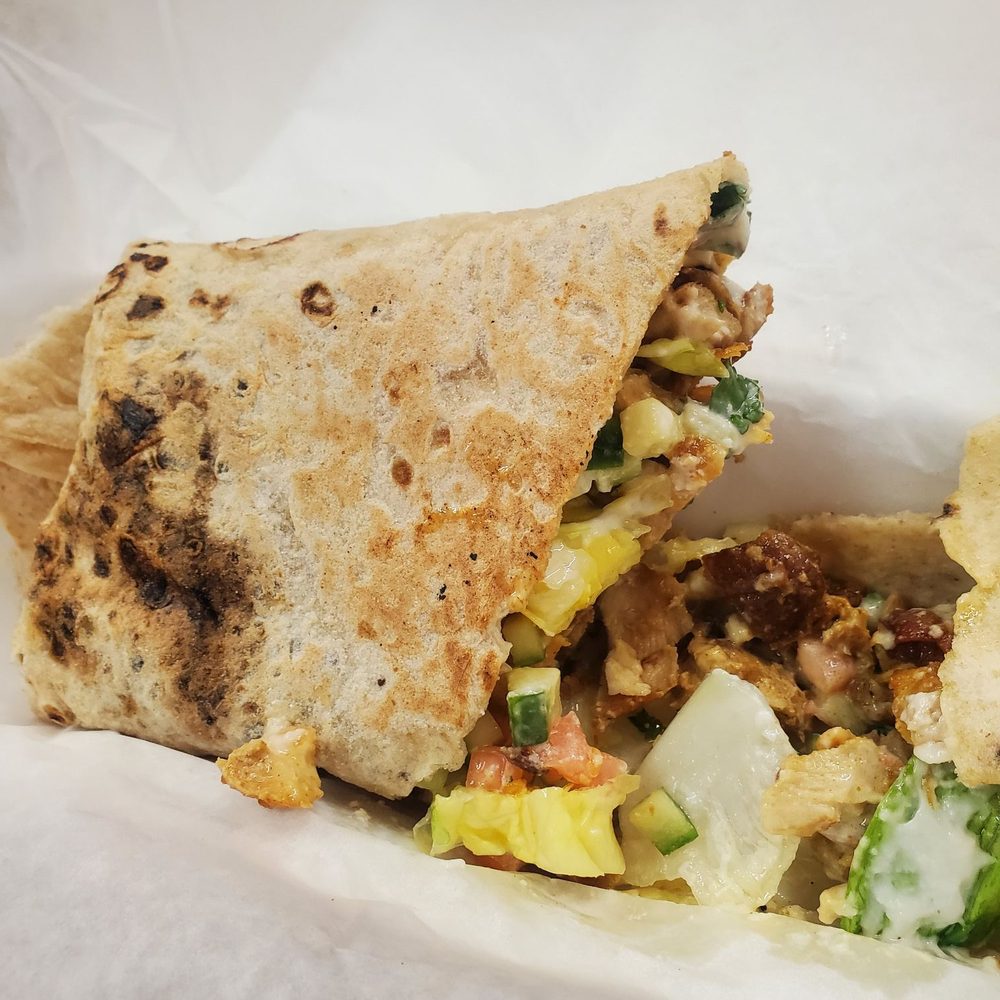 West Bank Street Eats - Chicken shawarma not a great photo because it was messy but very good - Middle Eastern Near Me - O'Fallon, Illinois West Bank Street Eats - Chicken shawarma not a great photo because it was messy but very good - Middle Eastern Near Me - O'Fallon, Illinois