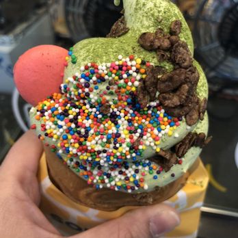 Somisomi - Matcha with sprinkles & cocoa pebbles - Desserts Near Me - Cupertino, California Somisomi - Matcha with sprinkles & cocoa pebbles - Desserts Near Me - Cupertino, California