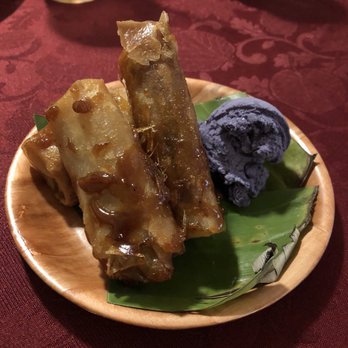 Kuya Ian's Bistro - Turon with side of Ube - Filipino Near Me - Columbus, Ohio Kuya Ian's Bistro - Turon with side of Ube - Filipino Near Me - Columbus, Ohio