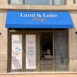 Exterior outside entrance of Land & Lake Cafe - Evanston, Illinois Exterior outside entrance of Land & Lake Cafe - Evanston, Illinois