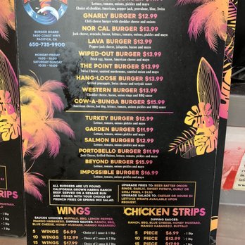 Burger-Board - Updated menu. Prices are higher than current picture. - Hot Dogs Near Me - Pacifica, California Burger-Board - Updated menu. Prices are higher than current picture. - Hot Dogs Near Me - Pacifica, California