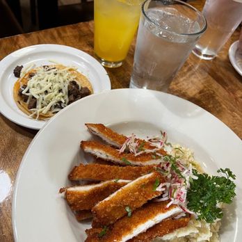 5 Rabanitos - Crispy Chicken Milanesa, carne asada taco, and passionfruit juice - Mexican Near Me - Chicago, Illinois