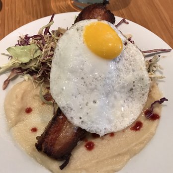 Toast - Pork belly with duck egg - New American Near Me - Portland, Oregon Toast - Pork belly with duck egg - New American Near Me - Portland, Oregon
