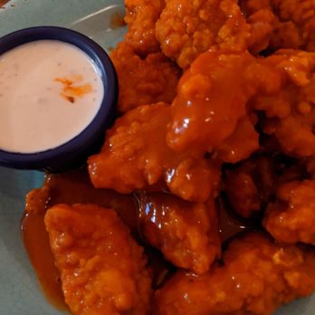 Pirates Landing - Yummy wings, boneless. Chicken was cooked just right and sauce was hot but not unbearable! - Pizza Near Me - Logandale, Nevada