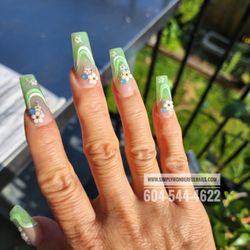 Simply Wonderful Nails - Topographic Flower Garden