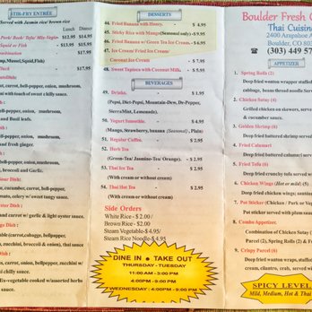 Boulder Fresh Garden Thai Cuisine - menu - Thai Near Me - Boulder, Colorado Boulder Fresh Garden Thai Cuisine - menu - Thai Near Me - Boulder, Colorado