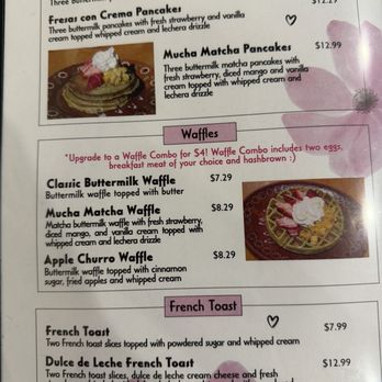 Sol Mio - Menu - Waffles Near Me - Pahrump, Nevada