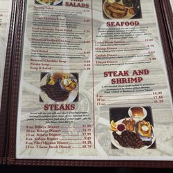 Fred's Famous Fish & Steak House - Menu