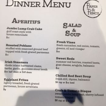 Paper & Pencil - Menu - Wine Bars Near Me - Ticonderoga, New York Paper & Pencil - Menu - Wine Bars Near Me - Ticonderoga, New York