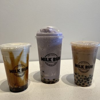 Milk Run - 1: Brown Sugar Fresh Milk 2: Taro Smoothie 3: Classic Milk Tea - Coffee & Tea Near Me - Phoenix, Arizona