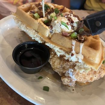 Huckleberry’s: Breakfast & Lunch - Stacked Chicken and Waffles - Breakfast & Brunch Near Me - Tracy, California Huckleberry’s: Breakfast & Lunch - Stacked Chicken and Waffles - Breakfast & Brunch Near Me - Tracy, California