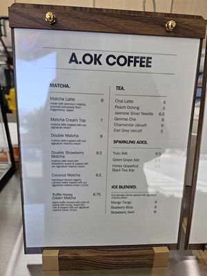 Menu photo 1 A.OK COFFEE La Habra, CA Menu photo 1 A.OK COFFEE La Habra, CA
