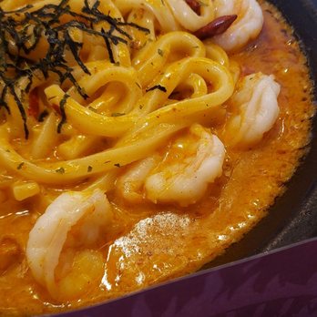Flaming Kitchen - Shrimp Numbing Spice Teppanyaki Udon (H34) - Asian Fusion Near Me - Woodbridge, Ontario