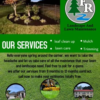 Fall River Landscape - a flyer for our services - Landscaping Near Me