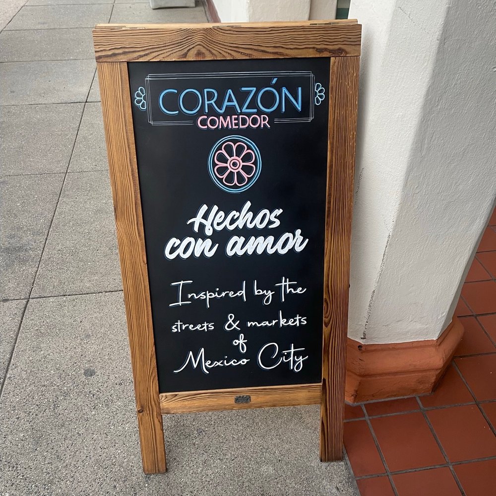 Corazon Comedor - Sign at the entrance - Mexican Near Me - Santa Barbara, California