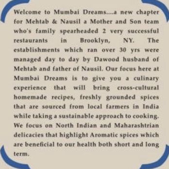 Mumbai Dreams - Owners story. - Indian Near Me - Nyack, New York Mumbai Dreams - Owners story. - Indian Near Me - Nyack, New York