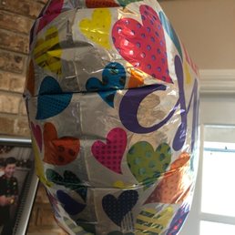 This is the craptastic balloon. You can see by the wrinkles throughout that it's partially inflated and likely old. This is the craptastic balloon. You can see by the wrinkles throughout that it's partially inflated and likely old.