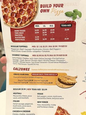Menu photo 3 Papa's Pizza Galveston, TX