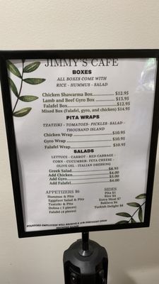 Menu photo 1 Jimmy's Cafe Stanford, CA