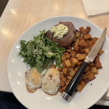 Common Bond Bistro & Bakery - Heights - Steak & Eggs with diced potatoes. Wow delicious!! - Bakeries Near Me - Houston, Texas Common Bond Bistro & Bakery - Heights - Steak & Eggs with diced potatoes. Wow delicious!! - Bakeries Near Me - Houston, Texas