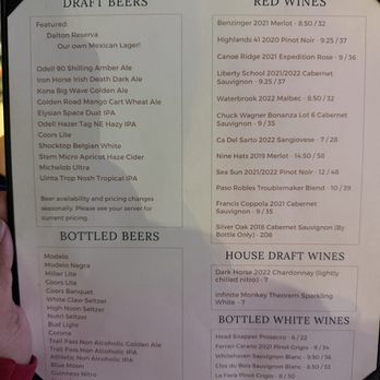 The Dalton Royal - Beer & Wine Menu - Mediterranean Near Me - Meridian, Idaho The Dalton Royal - Beer & Wine Menu - Mediterranean Near Me - Meridian, Idaho