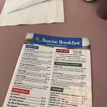 Sunrise Restaurant - Menu - Breakfast & Brunch Near Me - Tybee Island, Georgia