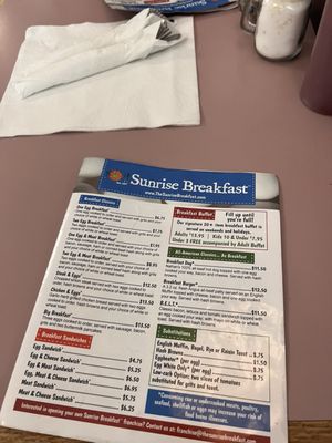 Menu photo 3 Sunrise Restaurant Tybee Island, GA