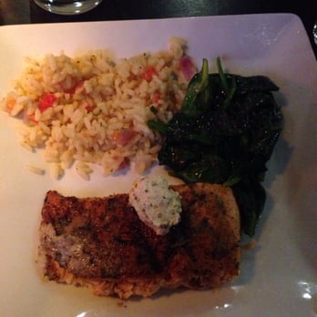 Dave & Buster's Edina - Grilled salmon with fried rice and spinach - Arcades Near Me - Edina, Minnesota Dave & Buster's Edina - Grilled salmon with fried rice and spinach - Arcades Near Me - Edina, Minnesota