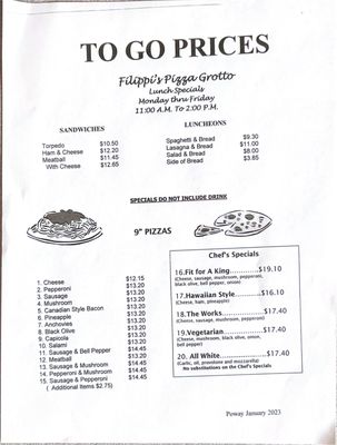 Menu photo 7 Filippi's Pizza Grotto Poway Poway, CA Menu photo 7 Filippi's Pizza Grotto Poway Poway, CA