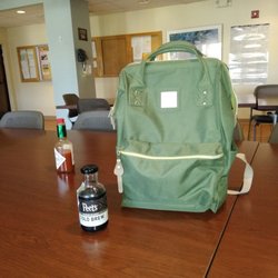 Good Samaritan Hospital - Mission Oaks Campus - Peet's, my Himawari bag, before my presentation with Mission Oaks. I get payed to do what I love. (+__+)