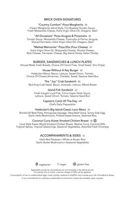 Menu photo 5 House Without A Key Honolulu, HI
