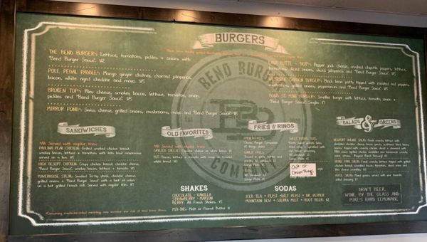 Menu photo 4 Bend Burger Bend, OR