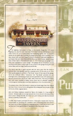 Menu photo 6 Warrenside Tavern Stewartsville, NJ