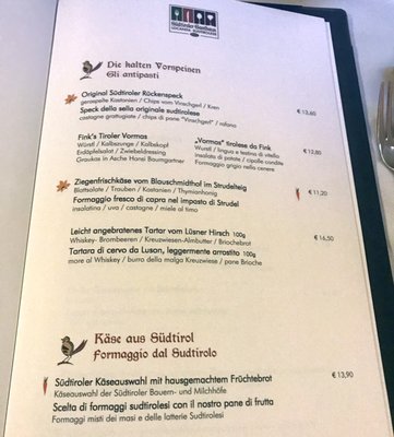 Menu photo 8 fink Bressanone, BZ