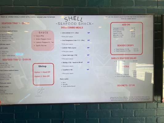 Menu photo 8 Shell Seafood Shack Chino Hills, CA