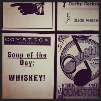 Comstock Saloon - "Soup of the day: Whiskey!" - Lounges Near Me - San Francisco, California Comstock Saloon - "Soup of the day: Whiskey!" - Lounges Near Me - San Francisco, California