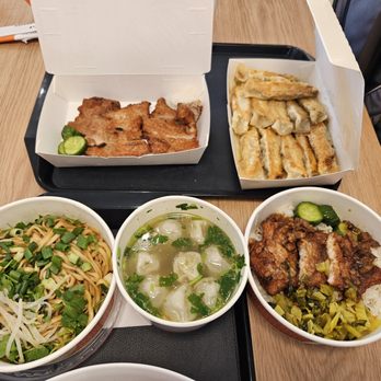 Bafang Dumpling - Combo 2, combo 8, pork chop and braised pork belly over rice - Noodles Near Me - Los Angeles, California Bafang Dumpling - Combo 2, combo 8, pork chop and braised pork belly over rice - Noodles Near Me - Los Angeles, California