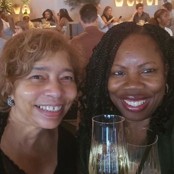NAIA - Me and my Yelp Elite sis Latrrce A at the bar - Mediterranean Near Me - Chicago, Illinois