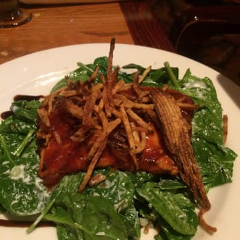 Glacier BrewHouse - Silver salmon with BBQ sauce   With mash potatoes... - American Near Me - Anchorage, Alaska