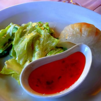 Sichuan - Dim Sum shrimp dumpling w/ salad and sauce - Chinese Near Me - Vienna, 9