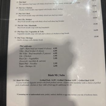 Pho Deli - Menu - Vietnamese Near Me - Port Saint Lucie, Florida