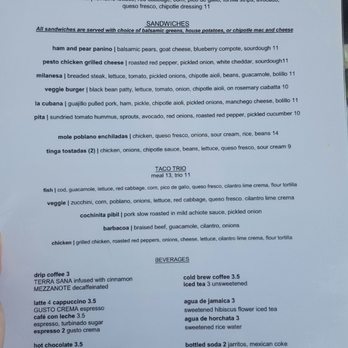 Esencia Urban Kitchen - Lunch Menu April 2017 - Cafes Near Me - Chicago, Illinois