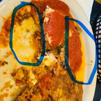 Frank & Lupe's - Lots on oil on my Lupe's ground beef enchiladas and they still served it to me that way and it was completely visible. - New Mexican Cuisine Near Me - Scottsdale, Arizona