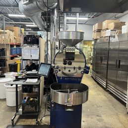 Back of the shop roasting haus.