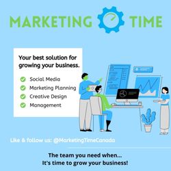 Marketing Time - We love to help small business owners grow their business on the net and off!