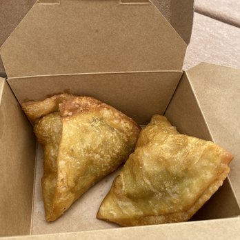 Chiri's Momo Delight - Potato-filled samosa. $6.99 for plate of two. Served with green cilantro sauce. Sept, 2026. - Himalayan/Nepalese Near Me Chiri's Momo Delight - Potato-filled samosa. $6.99 for plate of two. Served with green cilantro sauce. Sept, 2026. - Himalayan/Nepalese Near Me