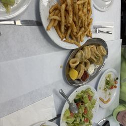 Le Canal - Fries, calamari, green salad.