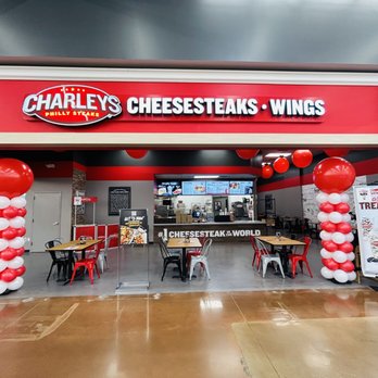 Charleys Cheesesteaks and Wings - The front entrance of Charleys Cheesesteaks and Wings during grand opening in January 2023. - Cheesesteaks Near Me - Saginaw, Texas Charleys Cheesesteaks and Wings - The front entrance of Charleys Cheesesteaks and Wings during grand opening in January 2023. - Cheesesteaks Near Me - Saginaw, Texas