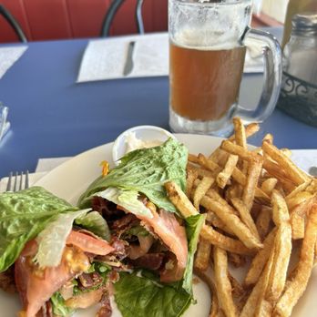 Crowbar Cafe - BLT sans bread with majestic fries and an IPA from Tecopa Springs Brewery. - American Near Me - Shoshone, California