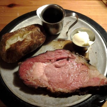 Cattlemens - My prime rib 12 oz western cut with baked potato. - Steakhouses Near Me - Livermore, California